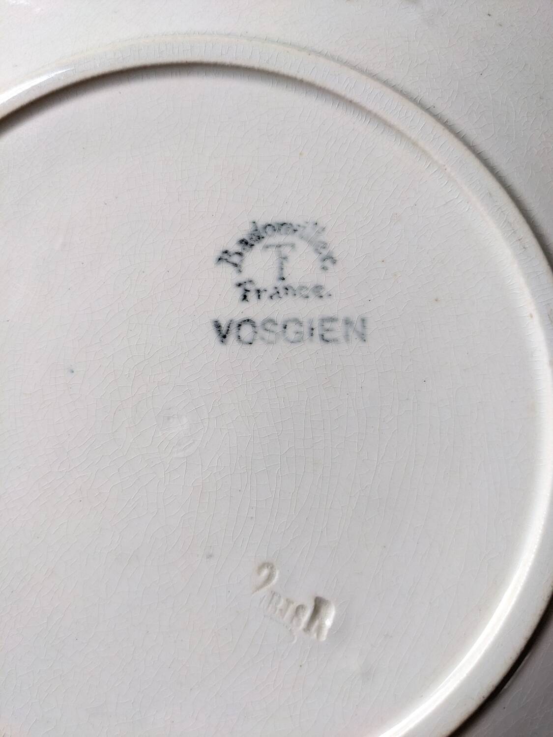 Lot of 12 Vosgien Badonviller flat plates