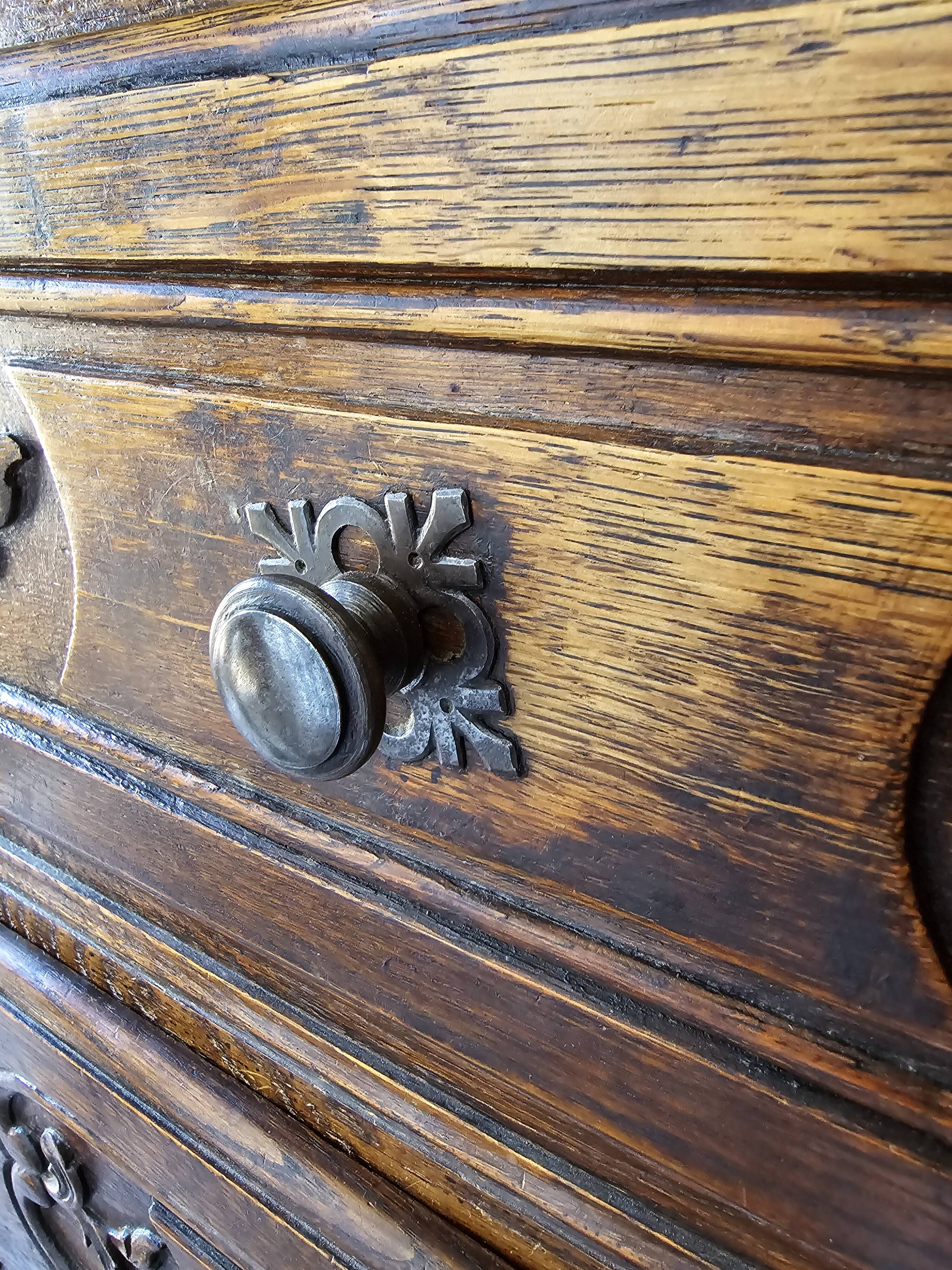 Antique solid carved sideboard