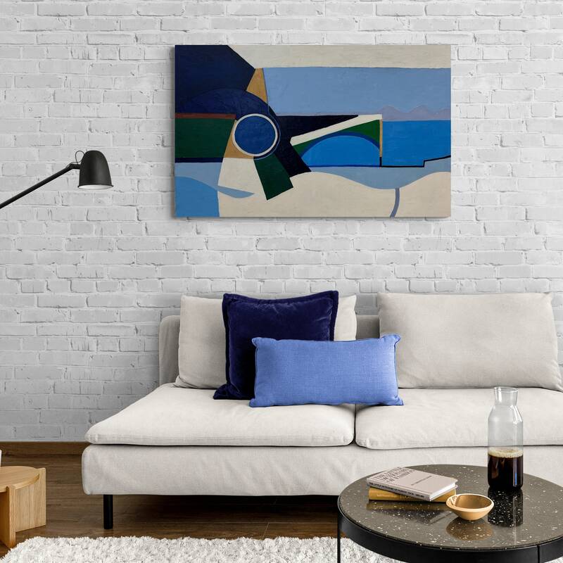 Contemporary painting abstract composition, unsigned, 20th century, oil on canvas, 130x81cm, unframed