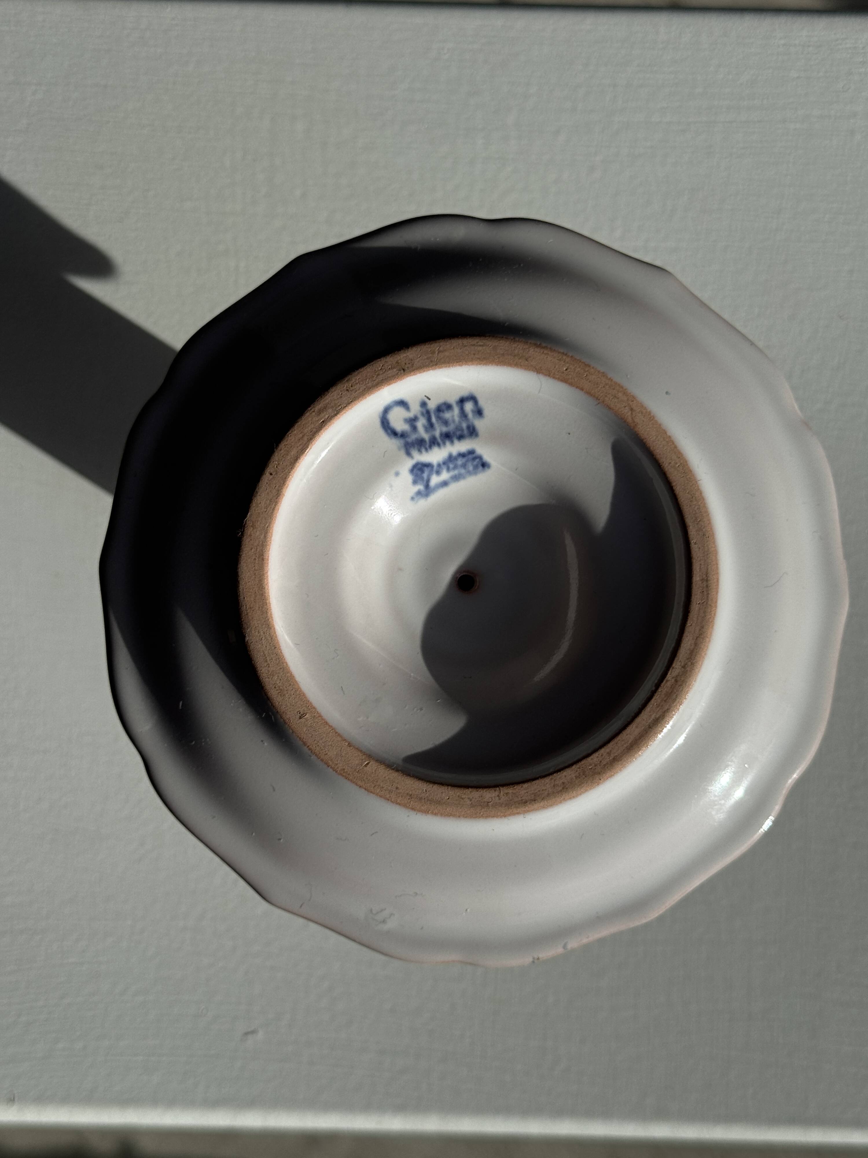 Blue and white ashtray from the Sofia Hotel in Fes D13