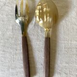 Wooden and horn salad servers