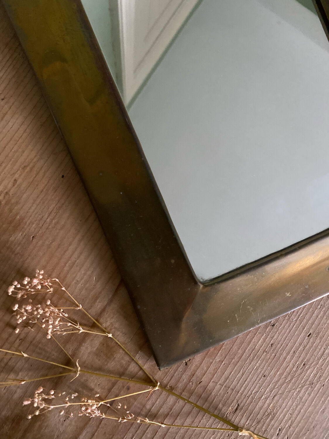 Moroccan brass mirror