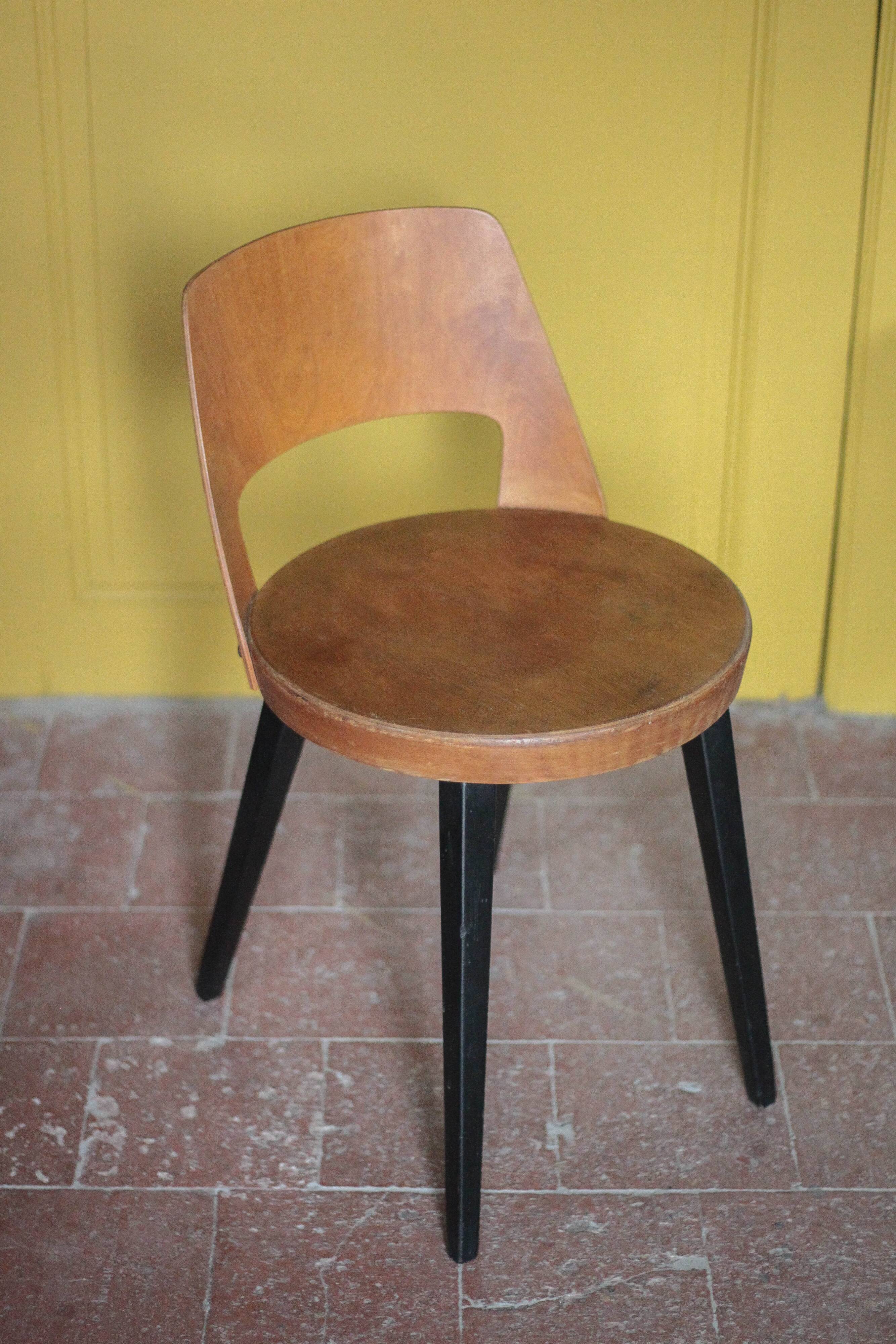 Baumann chair model Mondor, vintage wooden chair, accent chair