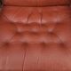Sculptural Ear-Back Lounge Armchair — Moulded Wood — Deep Button