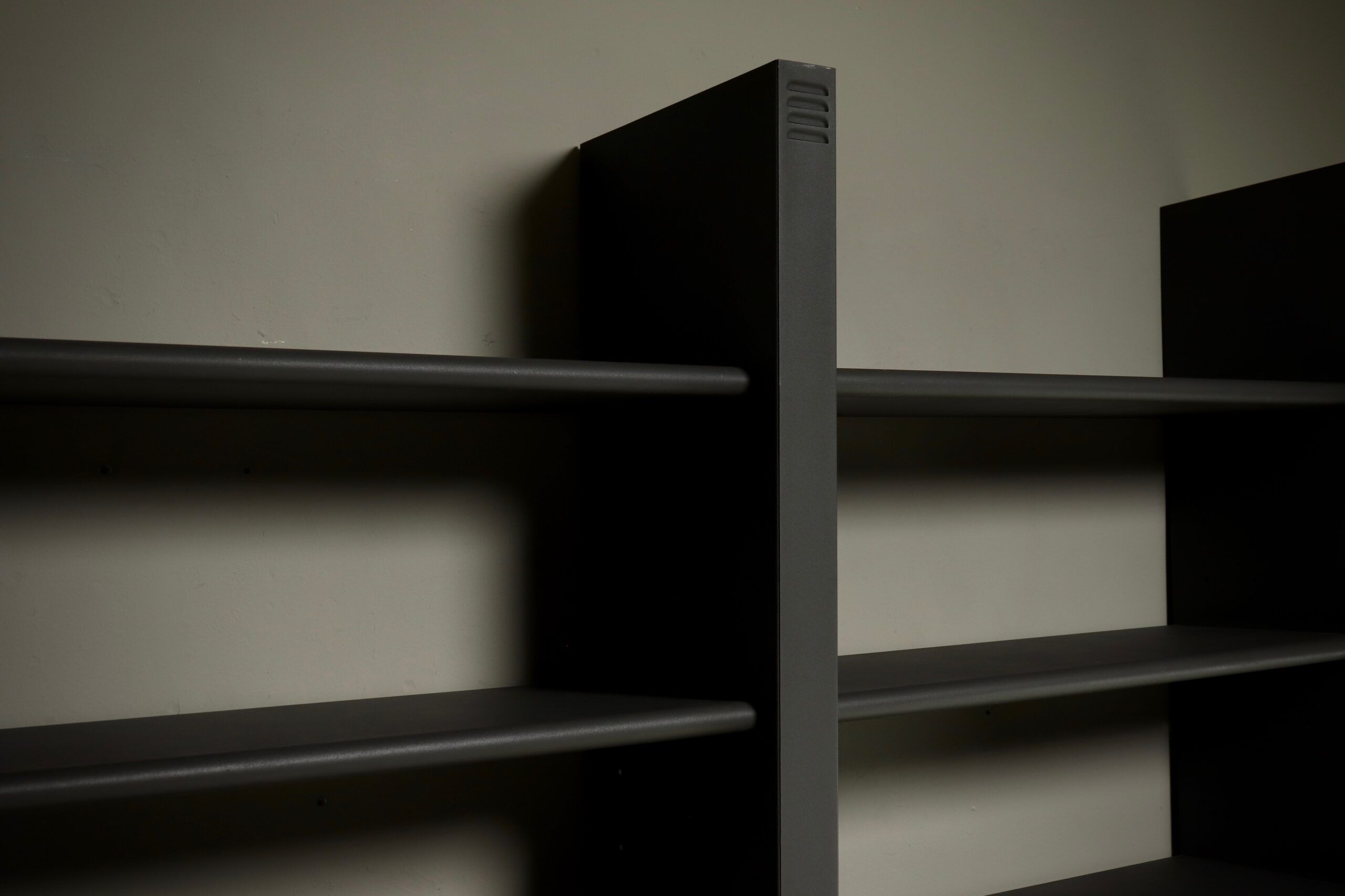 Philippe Starck “Herbert Schoenheit” shelving system for Disform, Barcelona 1986