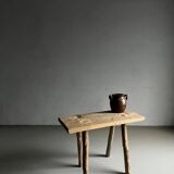 Rustic carved wood bench | Belgium | 1900s