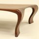 Table basse en Iroko massif par Marc Van Rampelberg