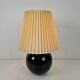 Black Opaline Glass Spherical Table Lamp in the style of Jacques Adnet, 1950s