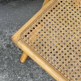 Vintage cane folding chair 80 Habitat