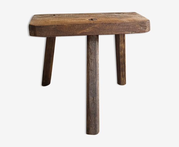 Tabouret de ferme tripode ancien