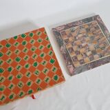 Chess game with vintage onyx board