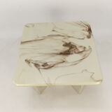 Table basse italienne marmorino du milieu du siècle, années 1950