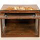 Art deco showcase in burmese teak