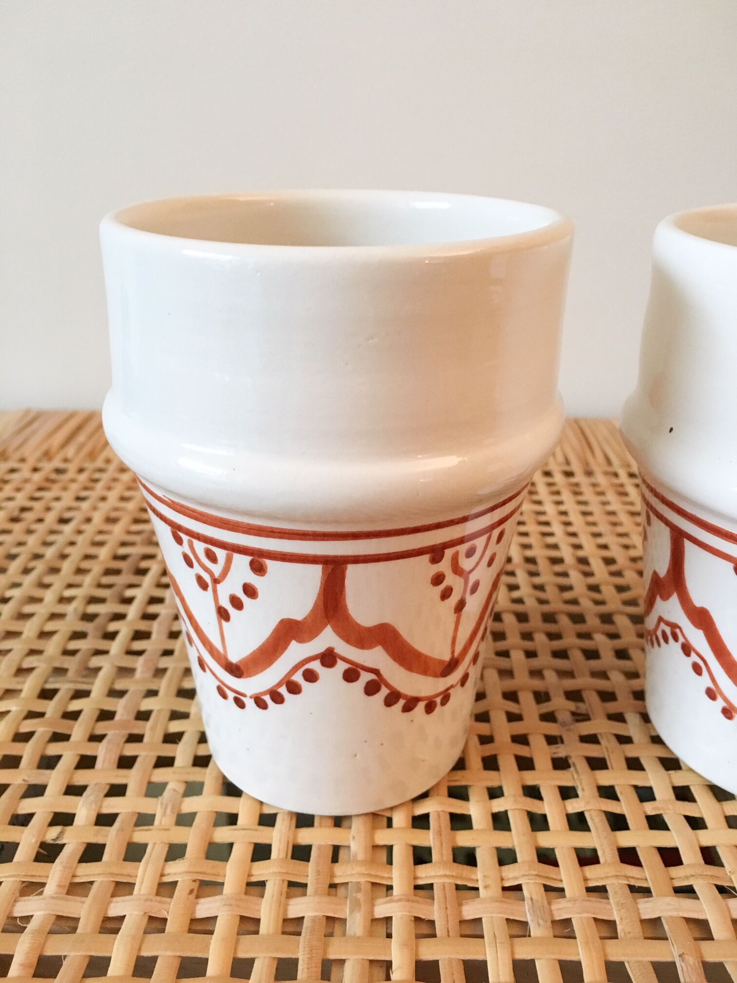 Lot of 2 Beldi cups in Moroccan ceramic