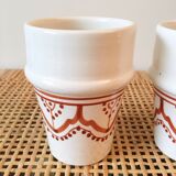 Lot of 2 Beldi cups in Moroccan ceramic