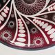 Vide-poche en verre doublé couleur prune et taillé