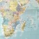 Map planisphere the vintage world 127x81cm 70s