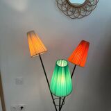 1950s metal tripod floor lamp, completely original