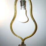 Lamp with bronze column in louis style XVI
