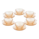 6 tasses à espresso et soucoupes « Gondolo » Design inspiré de l'Art déco