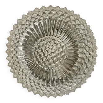 Vintage round molded glass ceiling light