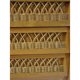 Commode vintage en bois et rotin 1960