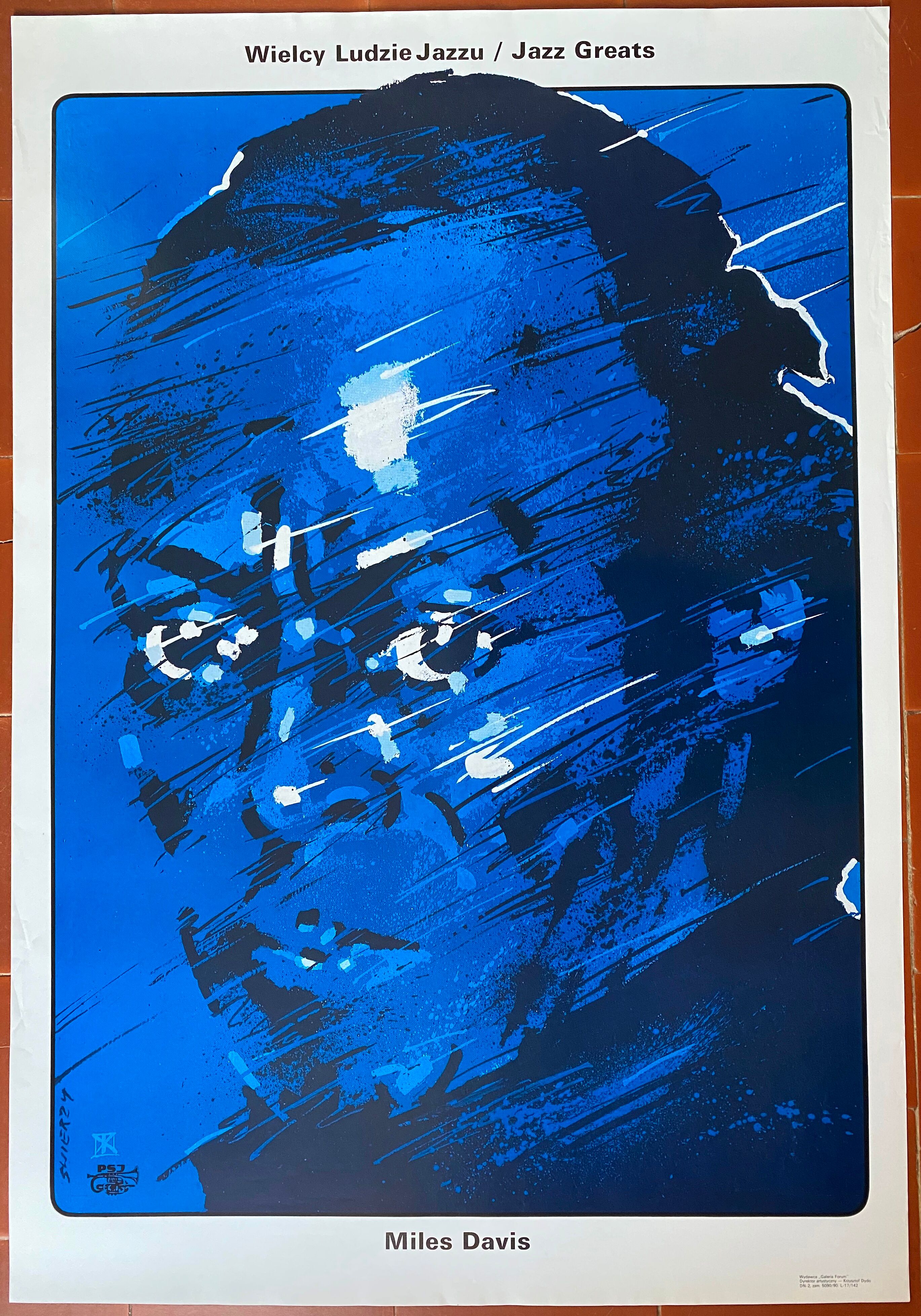 Original Polish poster "Miles Davis" Jazz 68x98cm 1990
