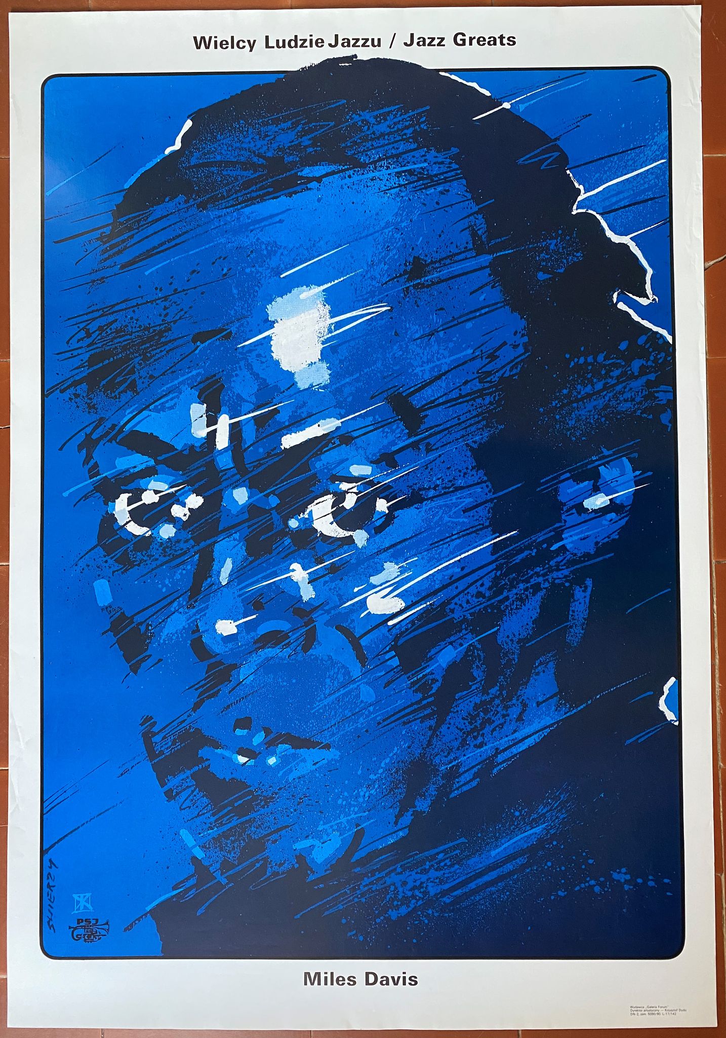 Original Polish poster "Miles Davis" Jazz 68x98cm 1990