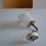 Swan neck wall lamp and its tulip, early 20th century.