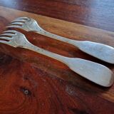 Ravinet d'enfert - 2 table forks model Cluny in silver-plated metal