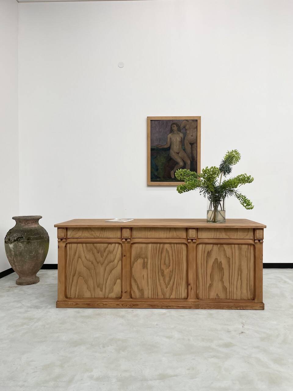 2m central island pine counter