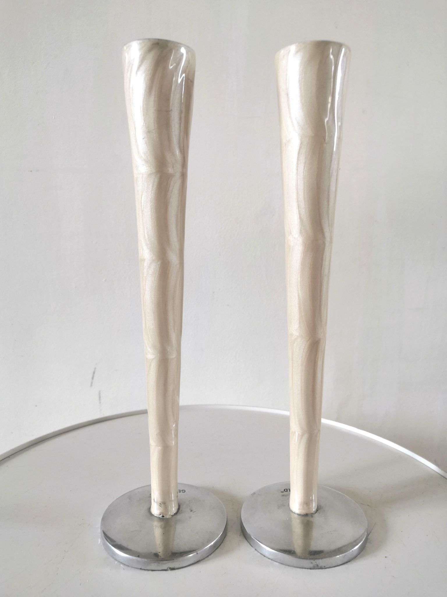 Paire de bougeoirs design Geoworld