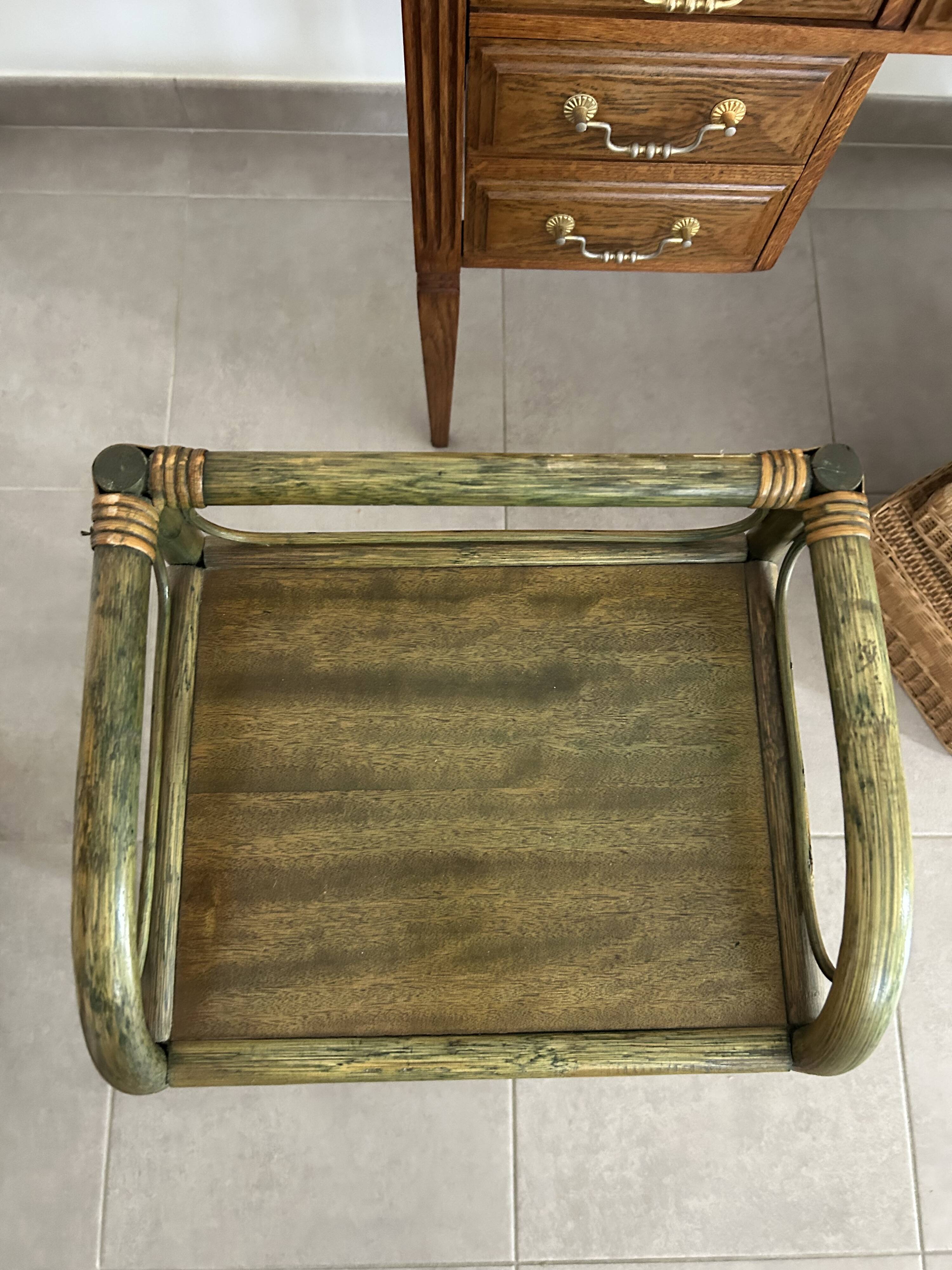 Rattan bedside table