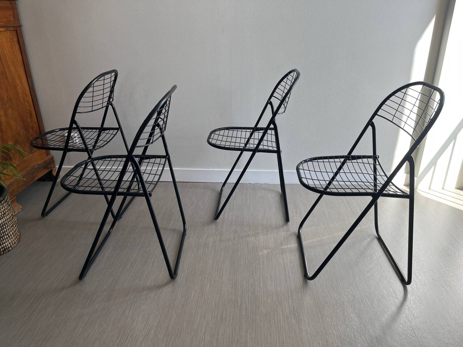 Vintage folding chairs Aland by Niels Gammelgaard