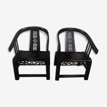 Set of 2 chairs Ming QING teak