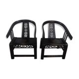 Set of 2 chairs Ming QING teak