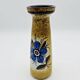 Glazed terracotta vase decorated with ropes and blue flowers - 661008