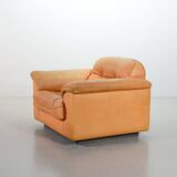 Striking De Sede DS101 Cognac Leather Lounge Chair DS17. Switzerland, 1970s