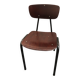Chaise Pagholz métal laqué noir et bois vers 1950