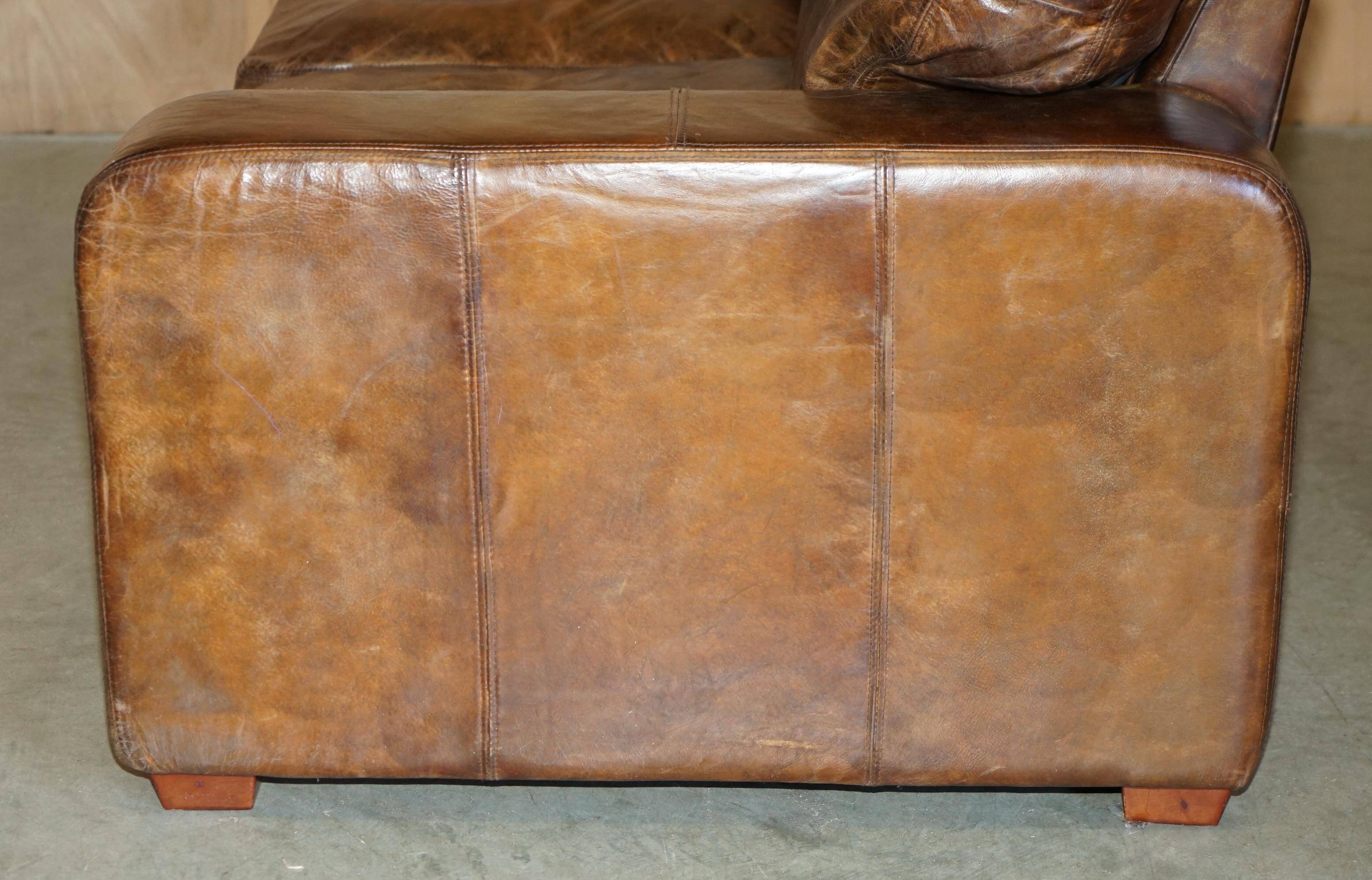 Halo Soho Heritage Leather Biker Sofa by Timothy Oulton