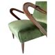 Midcentury modern Green Velvet Armchair, Guglielmo Ulrich, Italy 1950 's