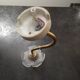 Wall lamp old tulip glass paste shape flower gooseneck brass porcelain Art Deco 1930 TBE