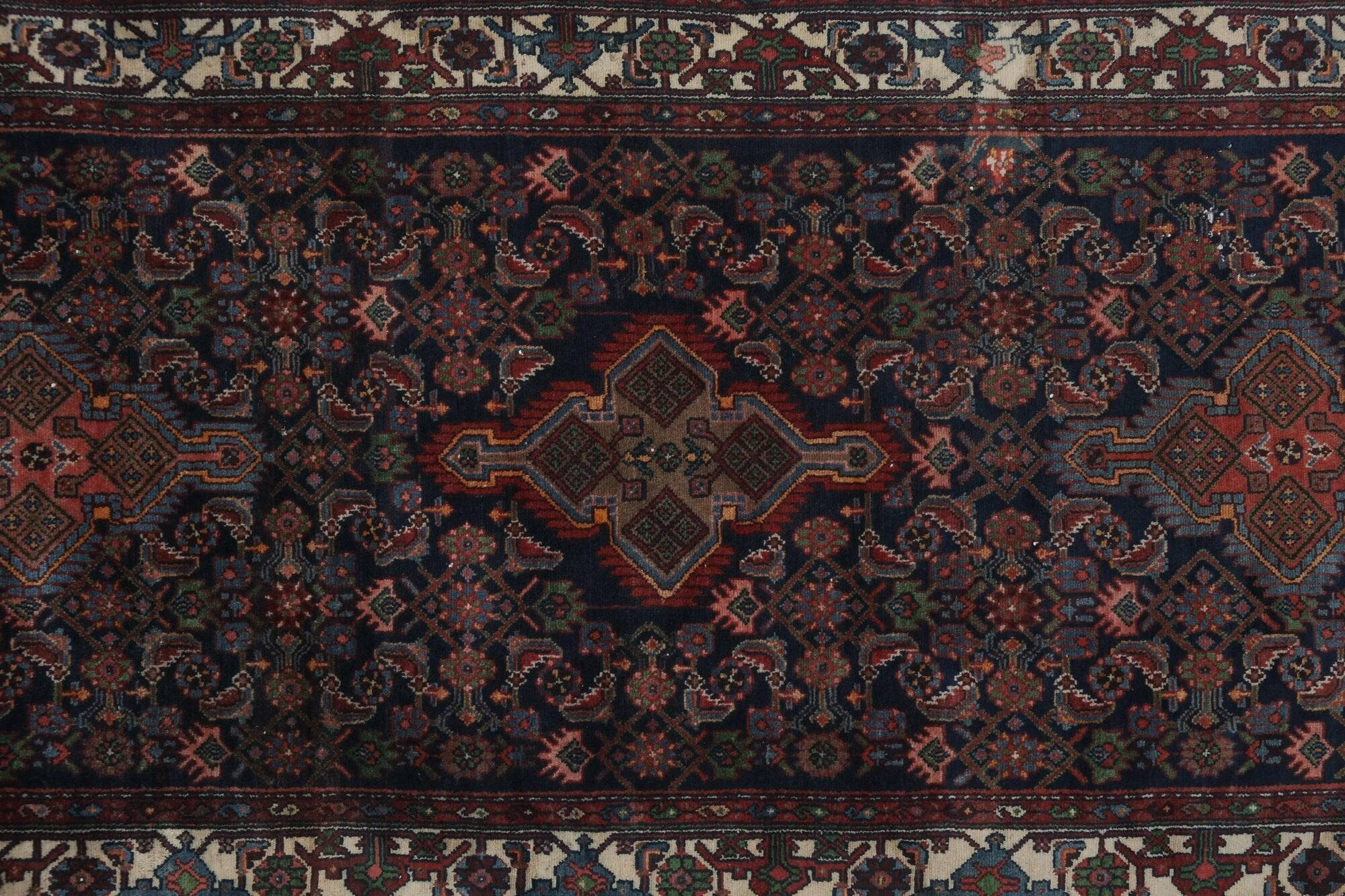 Vintage Turkish hallway rug 121x317 cm