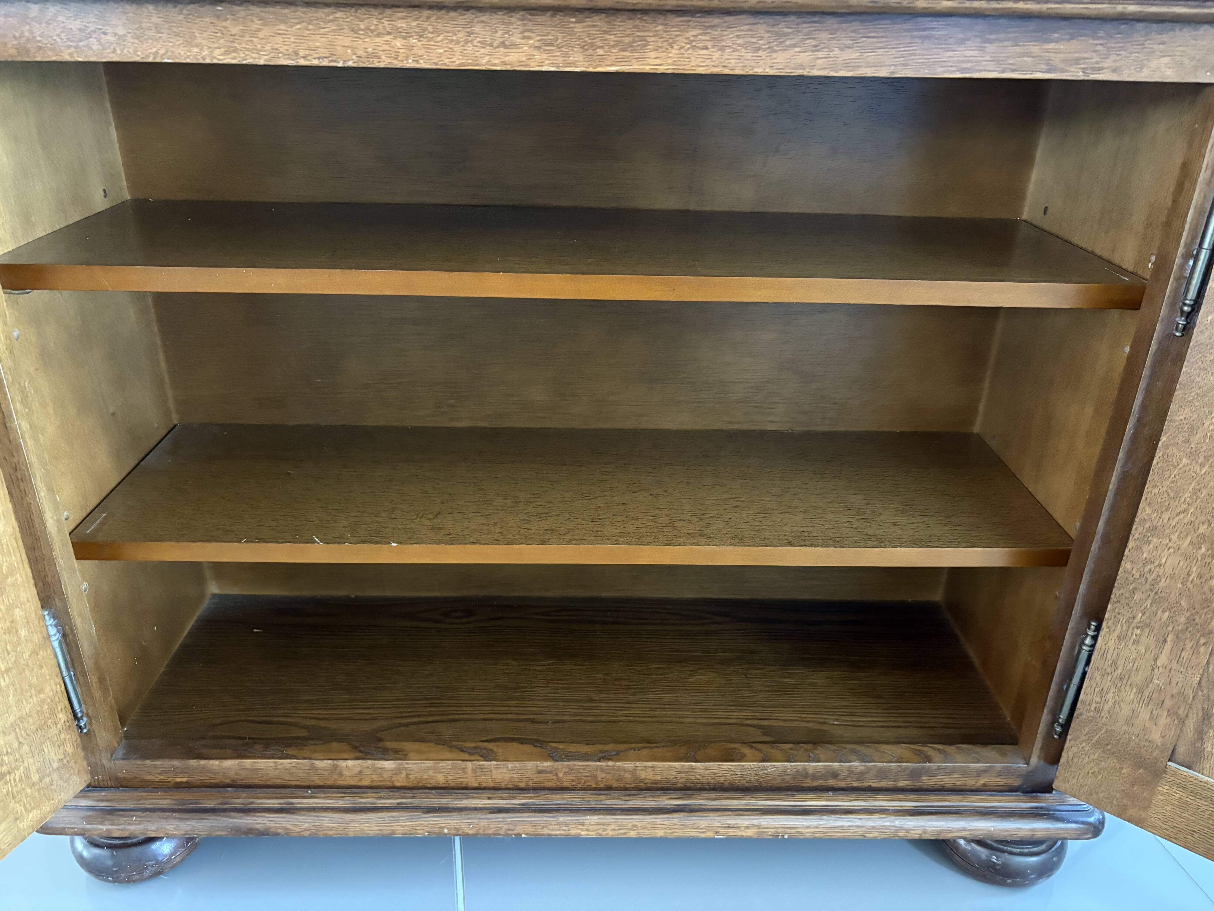 Solid oak furniture signed E. Ménard