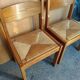 Regain - Paire de chaises en orme et assise en paille