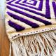 Handmade wool rug from Moroccan Atlas, size 140 x 260 cm.