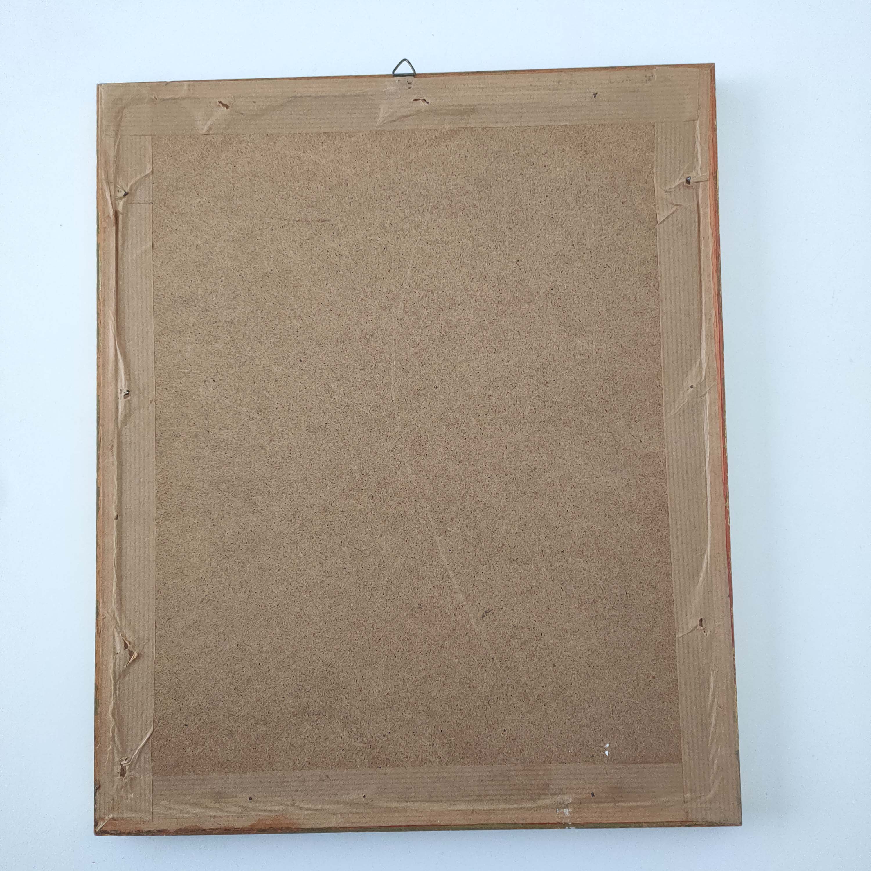 Golden frame engraving nightingale