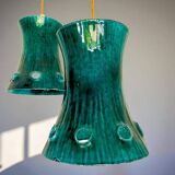 Green cast iron cascading chandelier