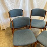 Chaises scandinaves en teck massif Erick Buch 1960