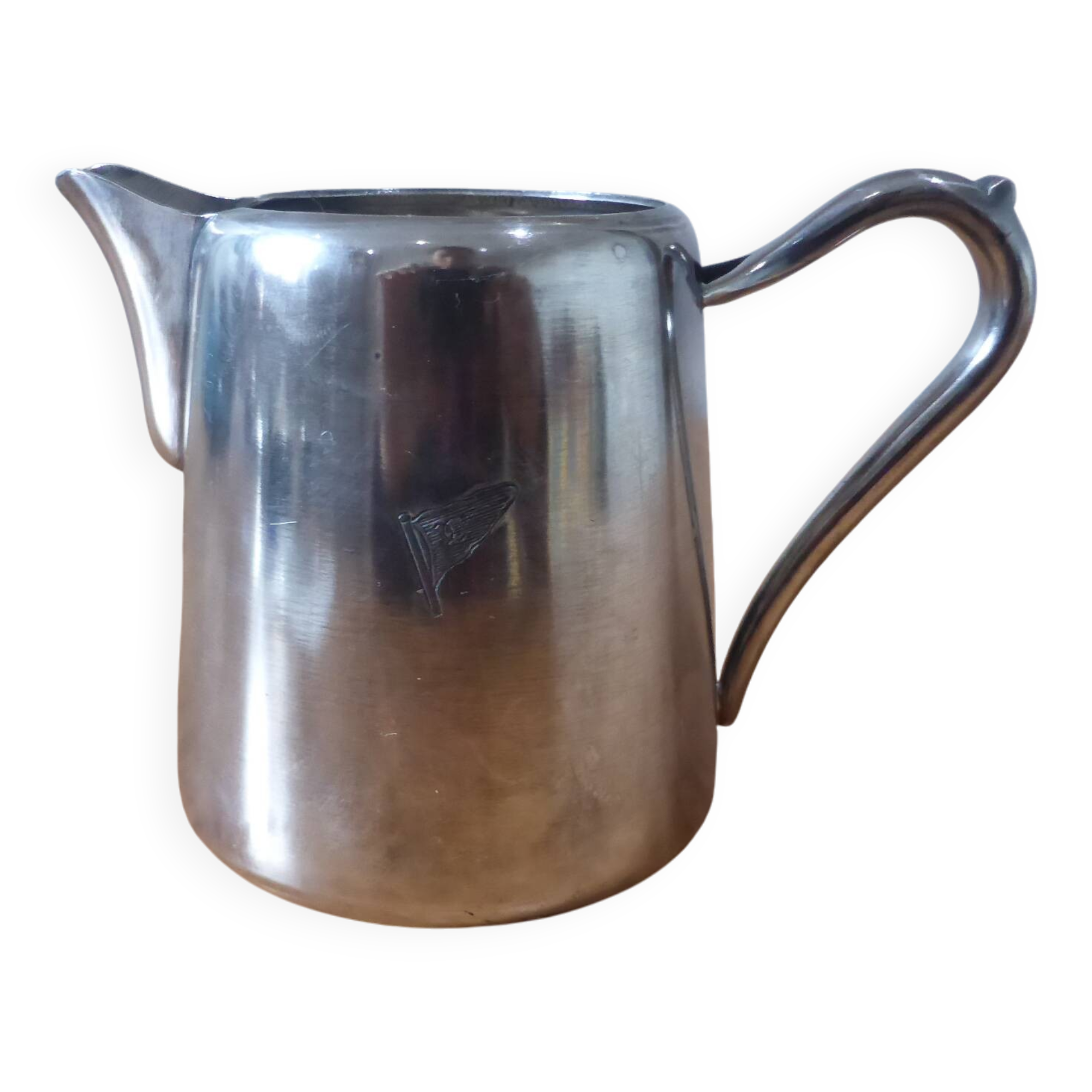 Vintage silver metal milk jug, creamer